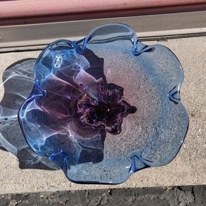 ROYAL GALLERY POLAND ART GLASS PEDESTAL
BOWL